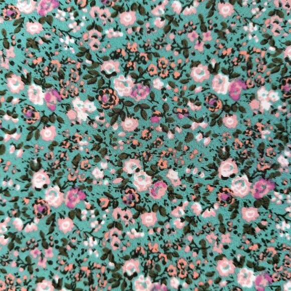 Altar'd State Green & Pink Floral Flowy Maxi Skirt Small - Picture 7 of 11